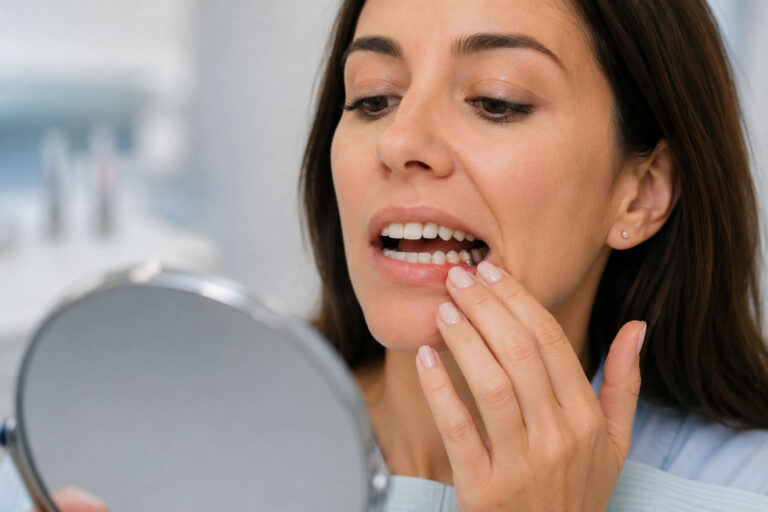encías inflamadas alrededor de un implante